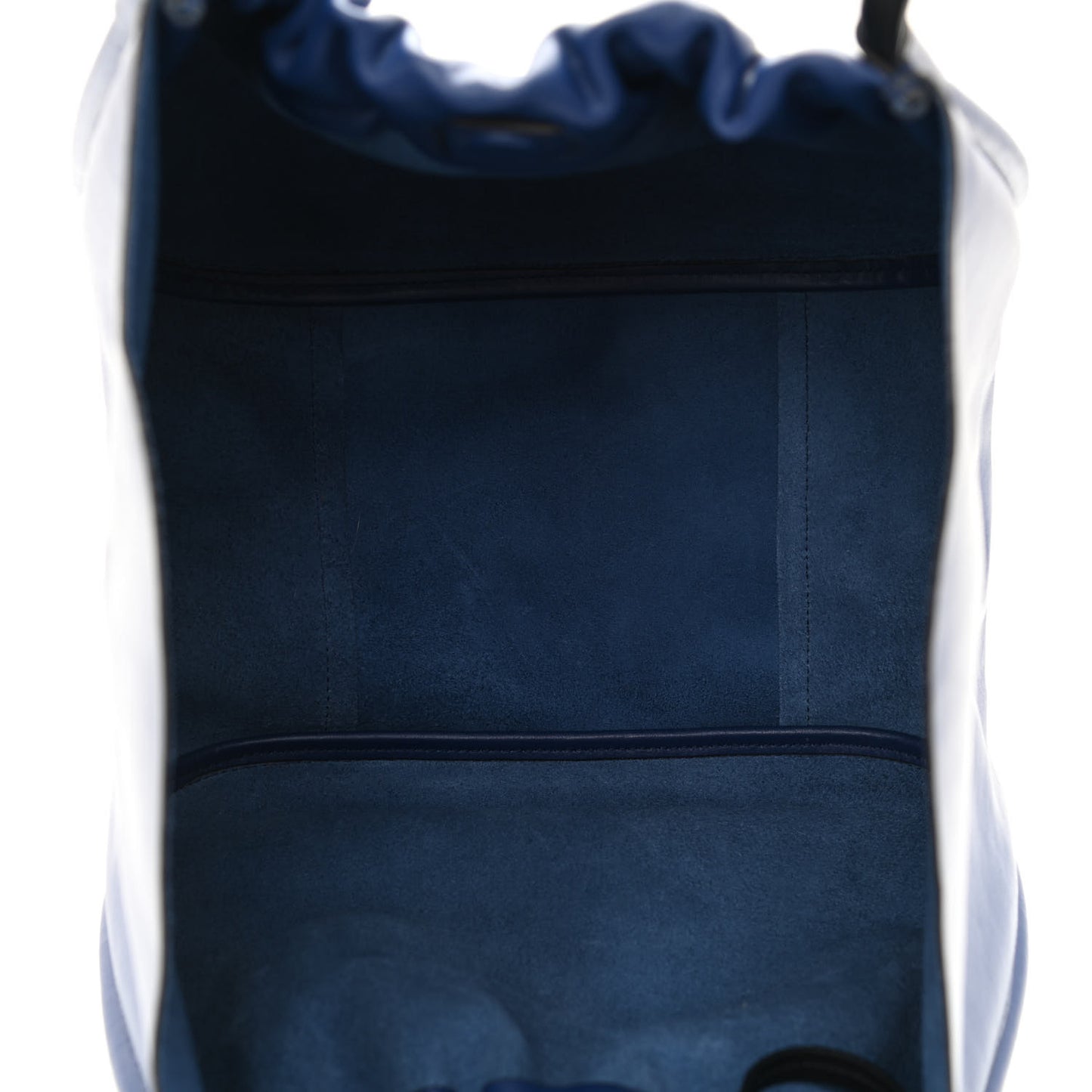 Calfskin Large Ruched Tote Cobalt