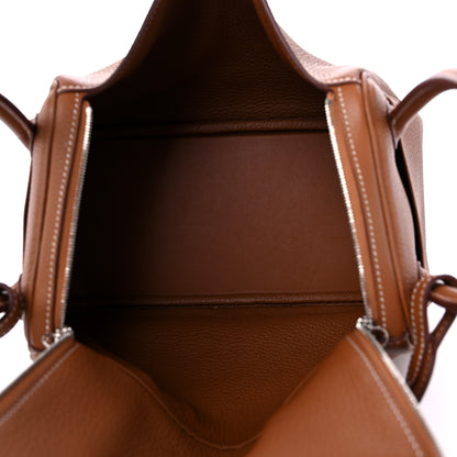 Hermes Taurillon Clemence Lindy 26 Gold 5 of 12