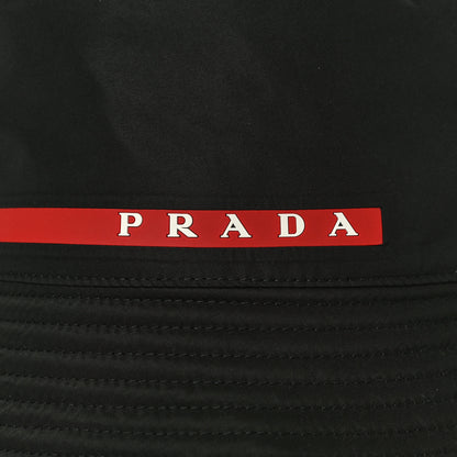 Prada Technical Nylon Linea Rossa Bucket Hat XL Black 6 of 7