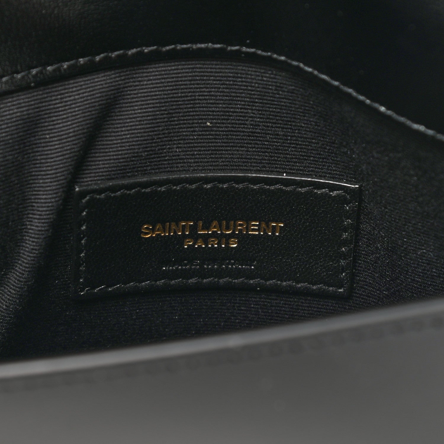 Saint Laurent Smooth Shiny Calfskin Monogram Uptown Pouch Black 6 of 10