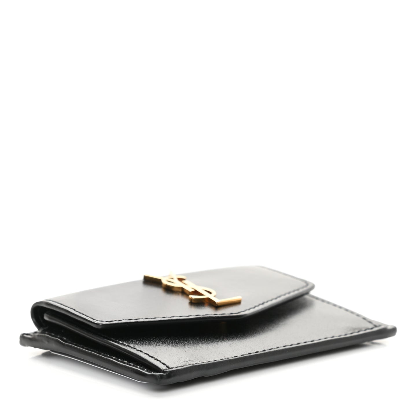 Calfskin Uptown Monogram Card Case Black