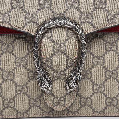 Gucci GG Supreme Monogram Suede Cudu Medium Dionysus Shoulder Bag Beige Ebony Vulcanic Red 15 of 15