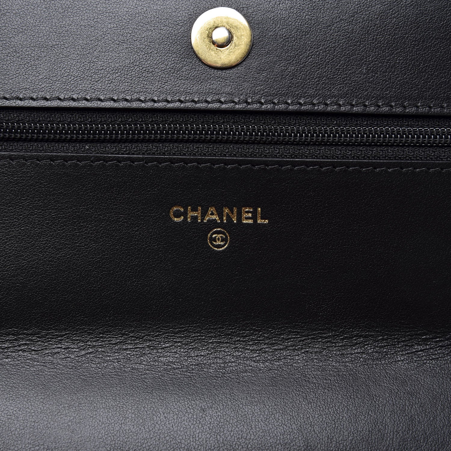 Chanel Goatskin Quilted 19 Wallet On Chain WOC Black 5 of 13