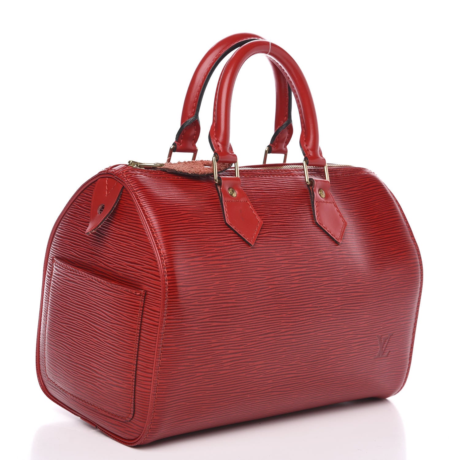 Louis Vuitton Epi Speedy 25 Castillan Red 2 of 14