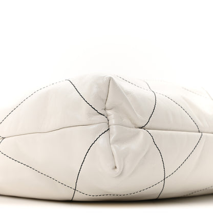 Chanel Shiny Calfskin Quilted Chanel 22 White Black 10 of 11