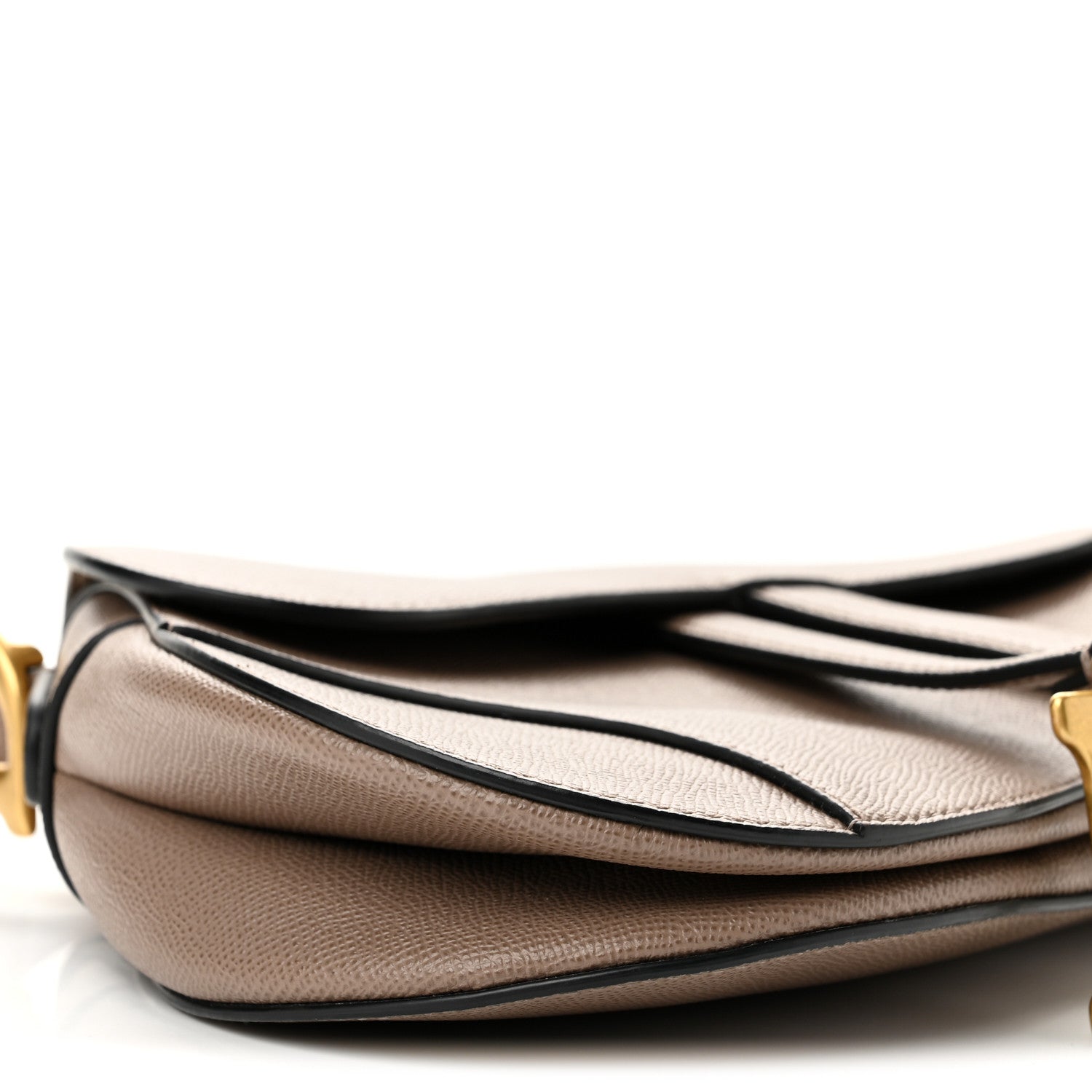 Christian Dior Grained Calfskin Saddle Bag Warm Taupe 9 of 12