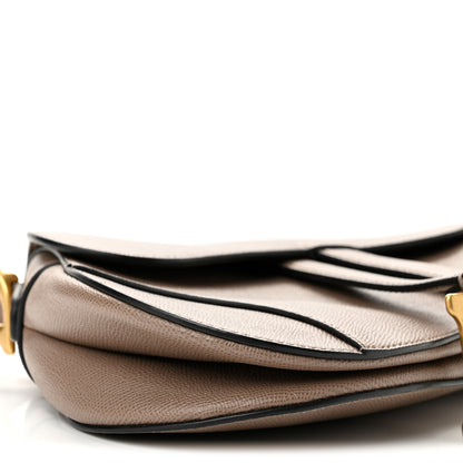 Christian Dior Grained Calfskin Saddle Bag Warm Taupe 9 of 12