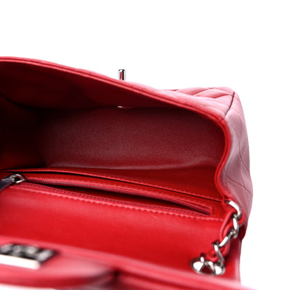 Chanel Lambskin Quilted Mini Square Flap Dark Red 5 of 10