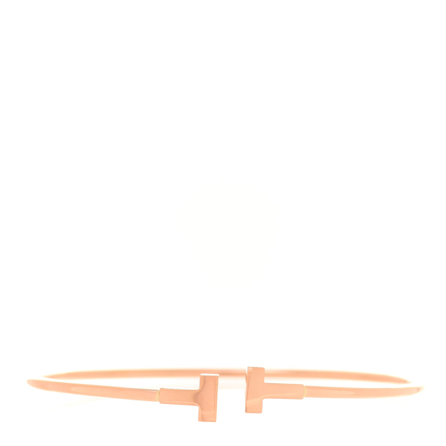 Tiffany 18K Rose Gold Narrow T Wire Bracelet 1 of 4