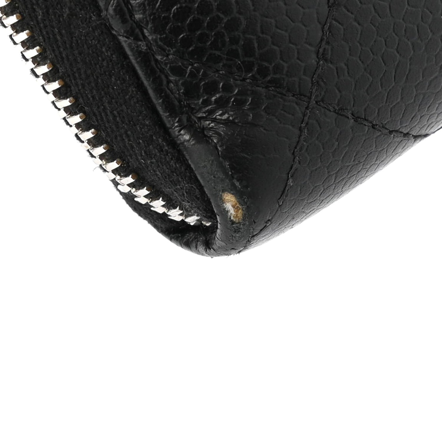 Chanel Caviar Quilted Large Gusset Zip Around Wallet Black 11 of 14
