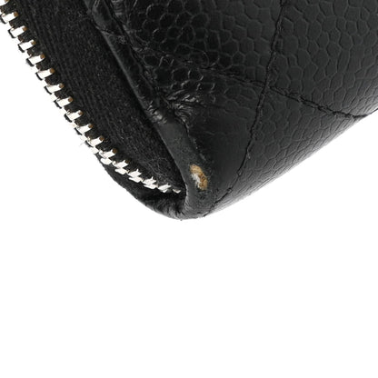 Chanel Caviar Quilted Large Gusset Zip Around Wallet Black 11 of 14