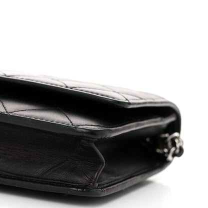 Chanel Calfskin Quilted Cambon Wallet on Chain WOC Black Silver 11 of 11