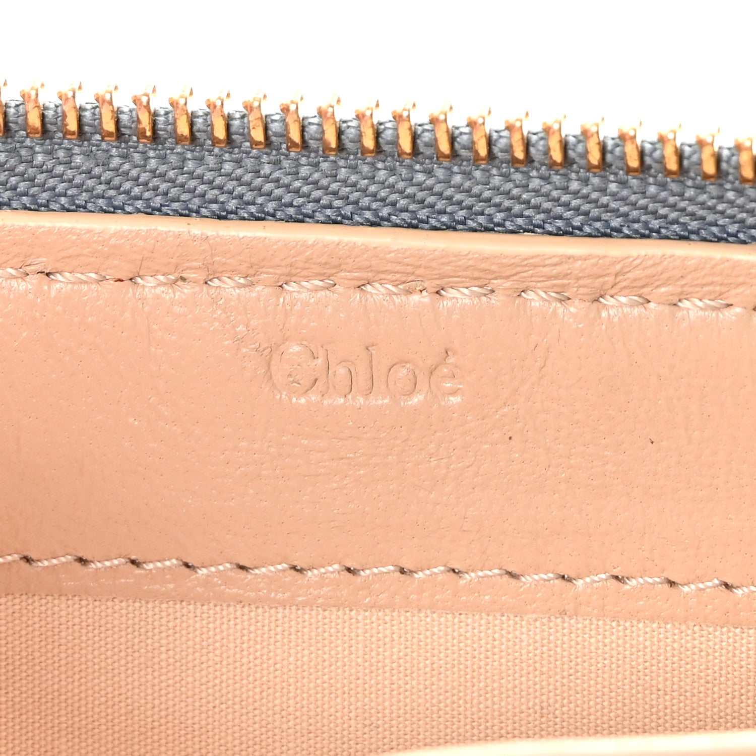 Chloe Grained Calfskin Marcie Long Zip Around Wallet Cloudy Blue 6 of 6