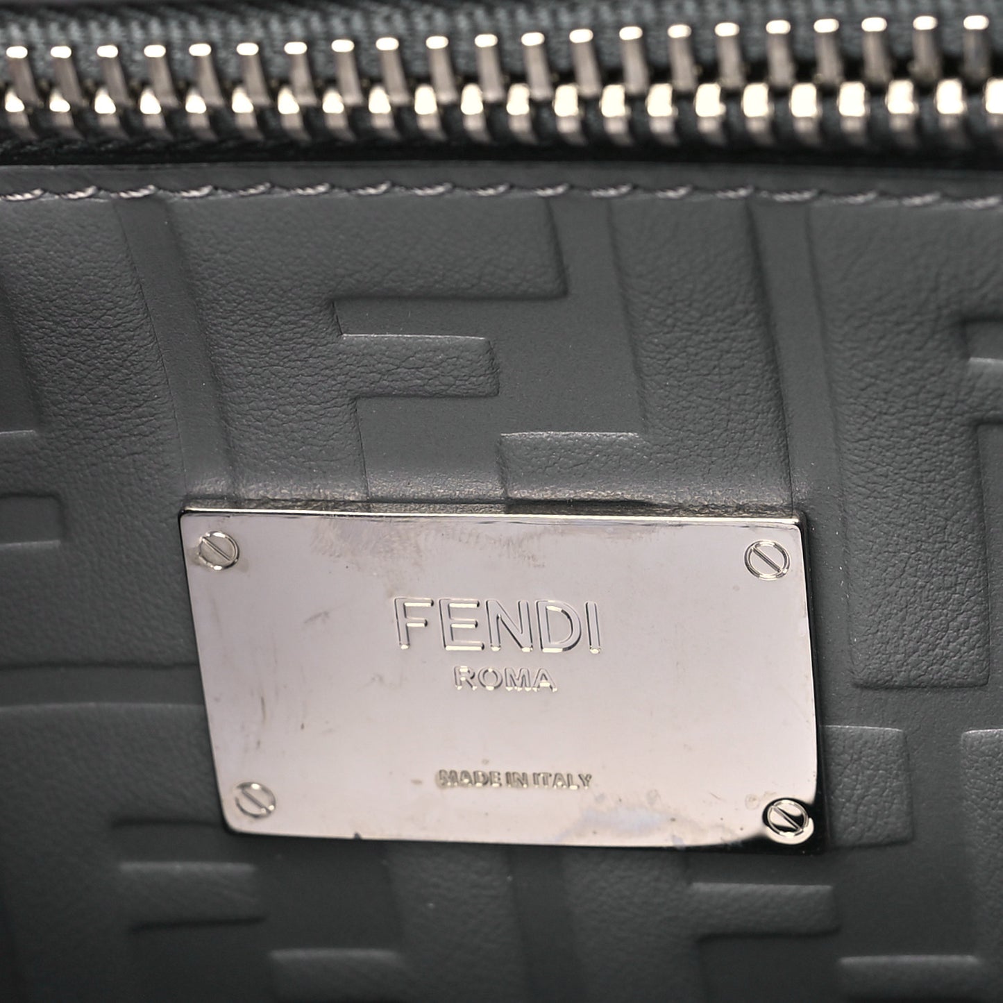 I Vitello Grace FF 1974 Embossed Large Peekaboo Iconic Fit Satchel Anthracite