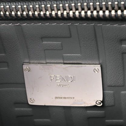 Fendi I Vitello Grace FF 1974 Embossed Large Peekaboo Iconic Fit Satchel Anthracite 7 of 12