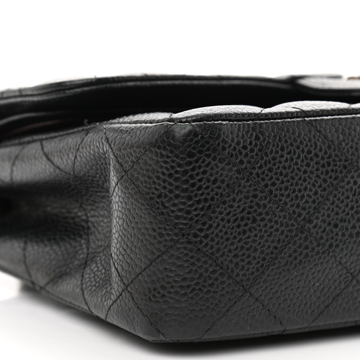 Caviar Quilted Small Double Flap Black