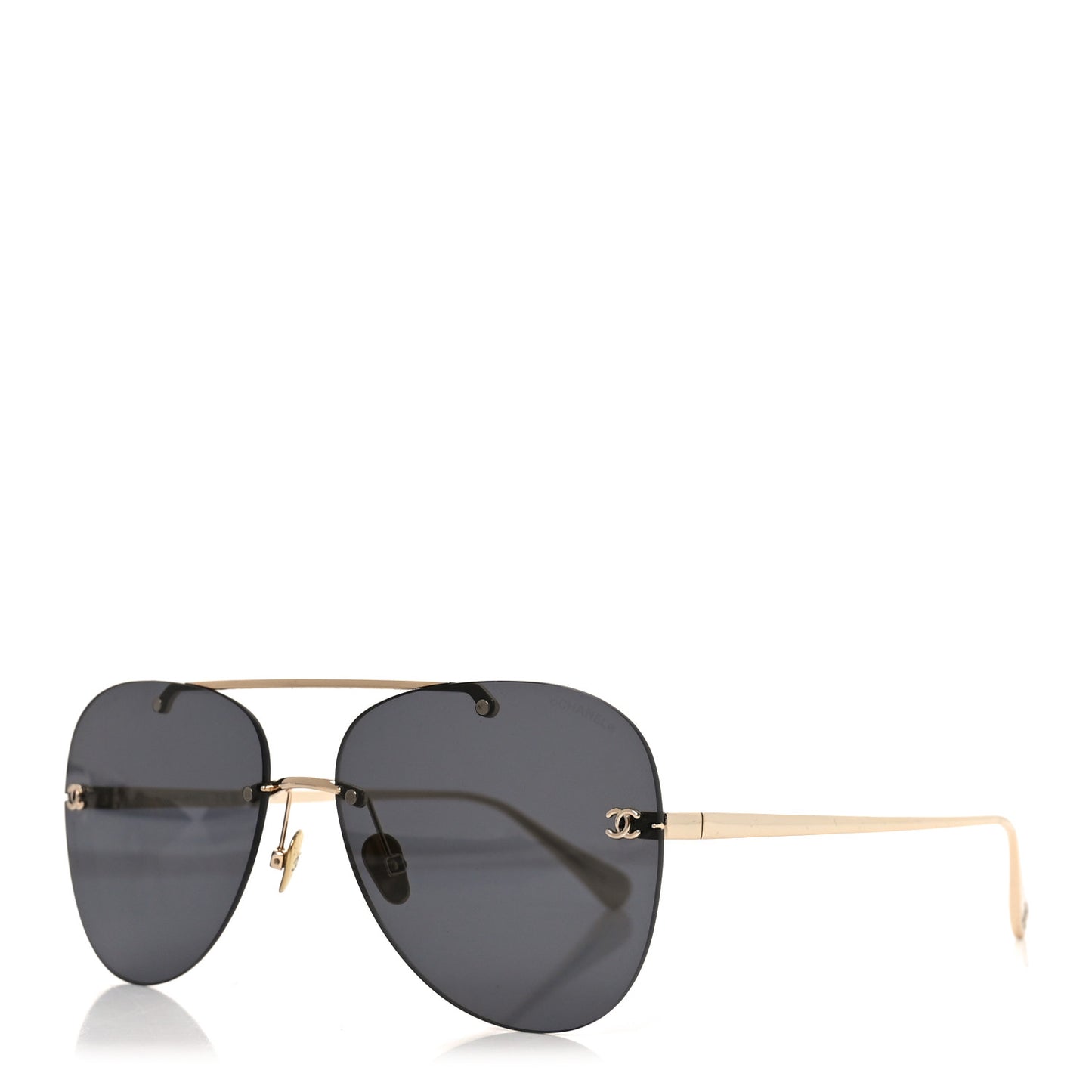 Titanium CC Pilot Aviator Sunglasses 4285-T Black Gold