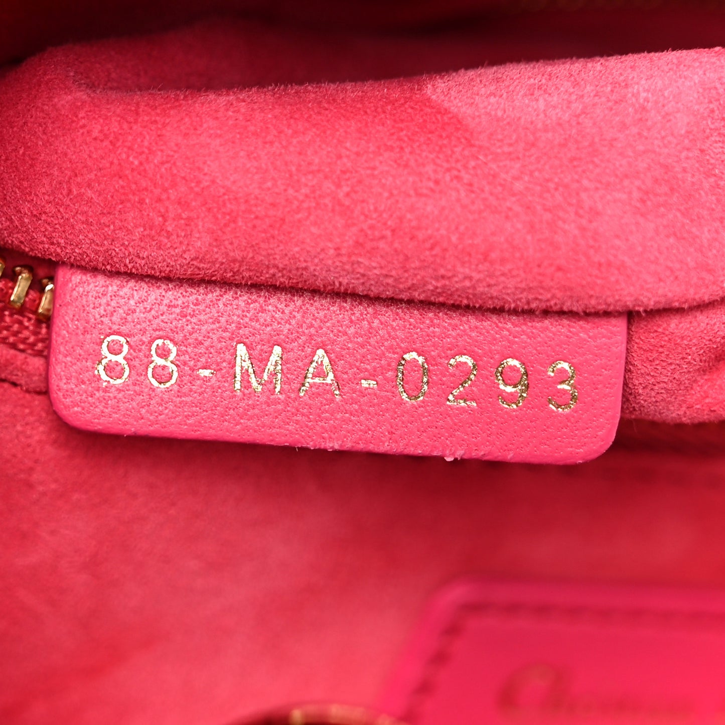 Lambskin Cannage Small My ABCDior Lady Dior Fraise