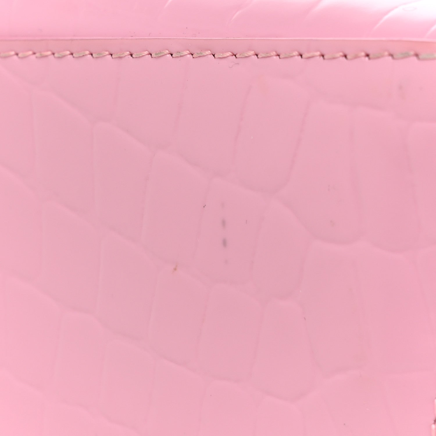 Balenciaga Semi Shiny Calfskin Crocodile Embossed Neo Classic Silver Hardware Mini City Pink 14 of 16