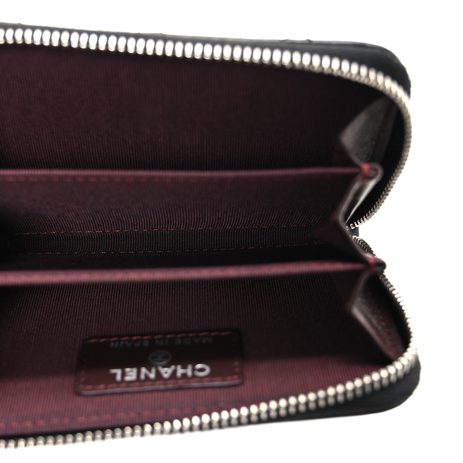 Chanel Lambskin Quilted Zip Coin Purse Black 5 of 7