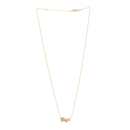 Roberto Coin 18K Yellow Gold Cognac Diamond Alligator Pendant Necklace 3 of 6