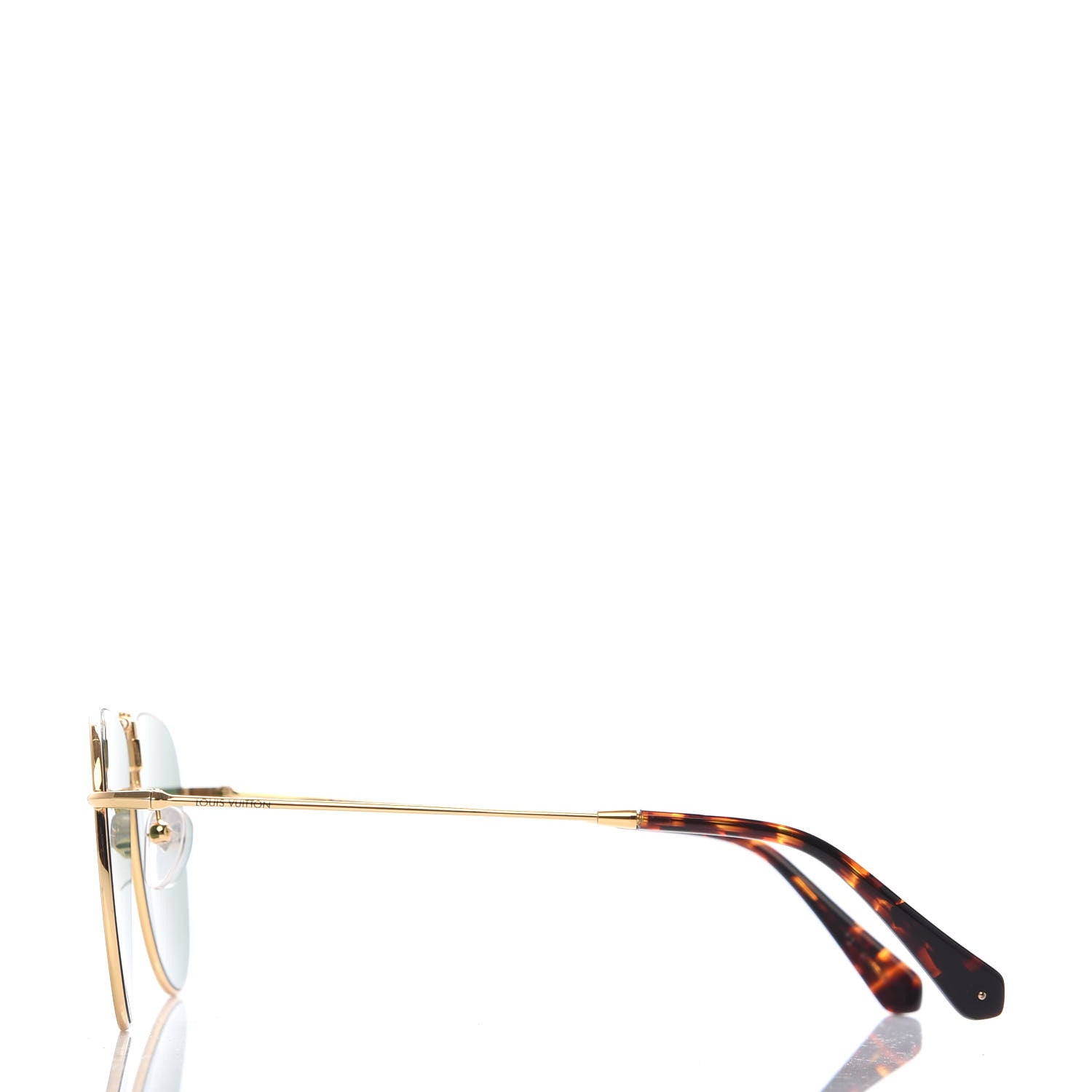 Louis Vuitton Aviator LV Sunglasses Gold 3 of 8