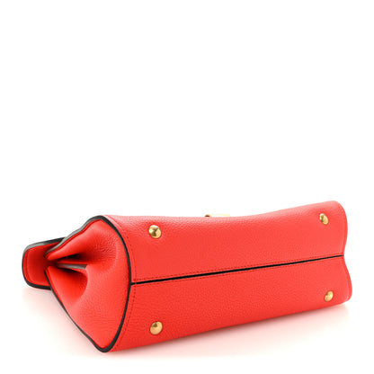 Salvatore Ferragamo Calfskin Small Margot Top Handle Satchel Candy Apple Red 4 of 9