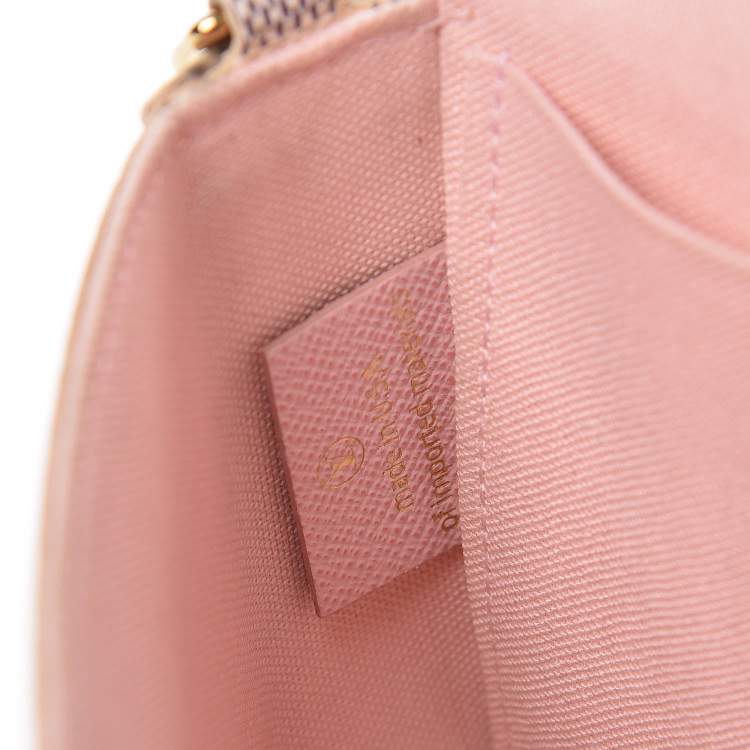 Louis Vuitton Damier Azur Pochette Felicie Chain Wallet Rose Ballerine 7 of 11