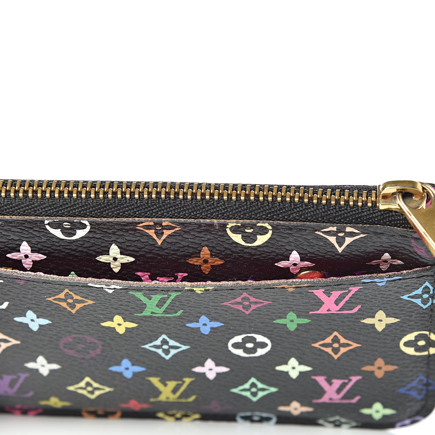 Louis Vuitton Monogram Multicolor Key Pouch Black Grenade 10 of 11
