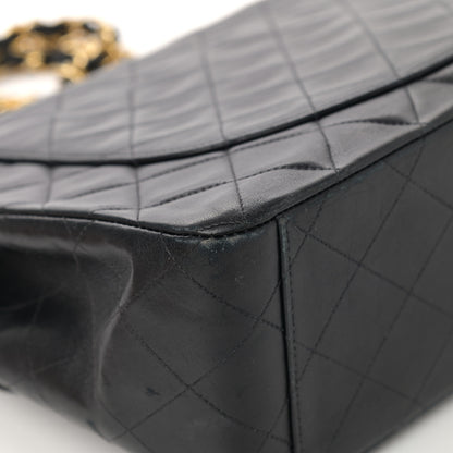 Chanel Lambskin Quilted XL Jumbo Single Flap Black 13 of 23