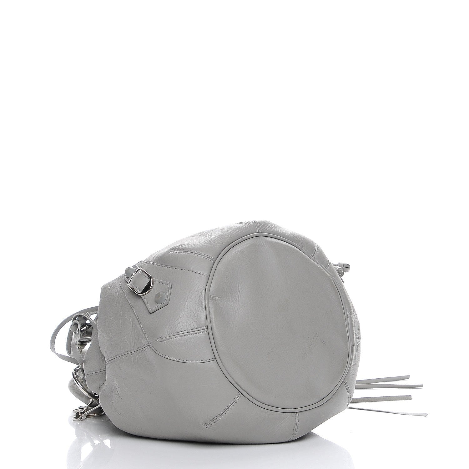 Balenciaga Matte Goatskin Rubber Covered Classic Hardware Mini Pompon Gris Glace 5 of 9