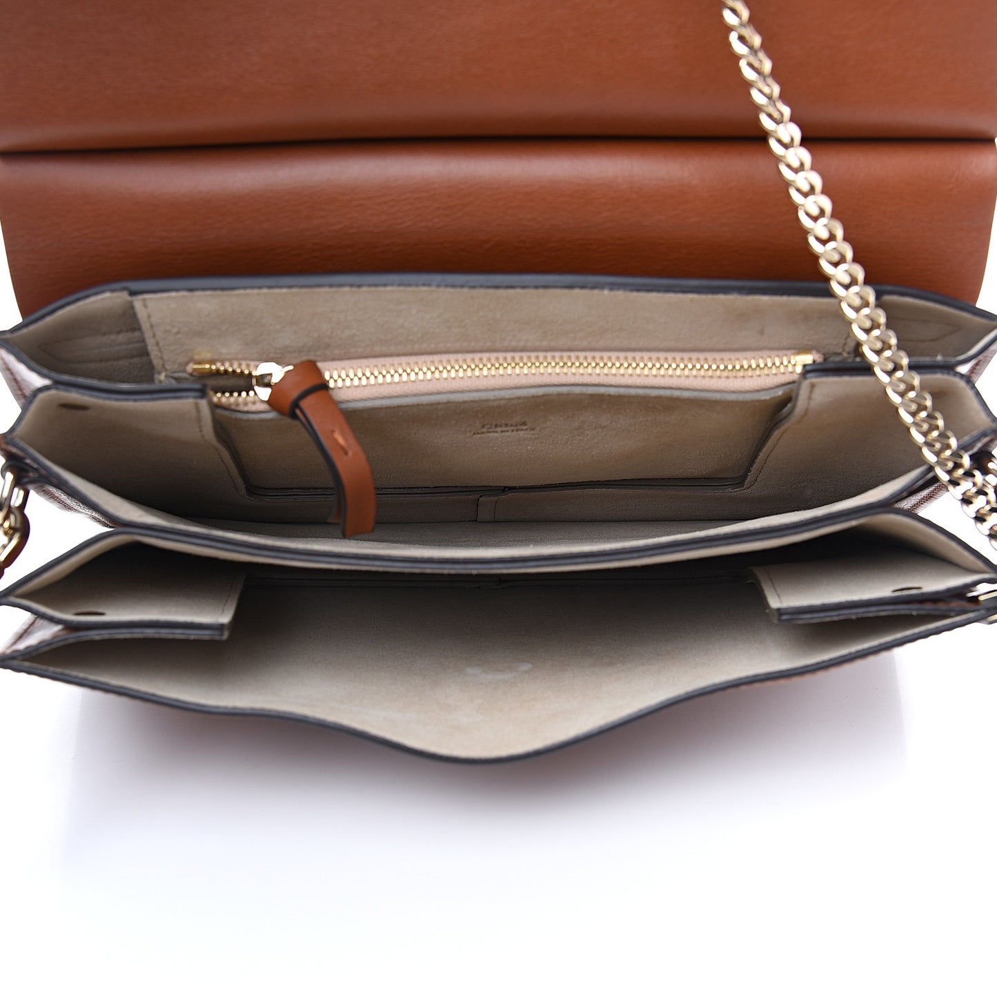 Suede Calfskin Medium Faye Shoulder Bag Tobacco