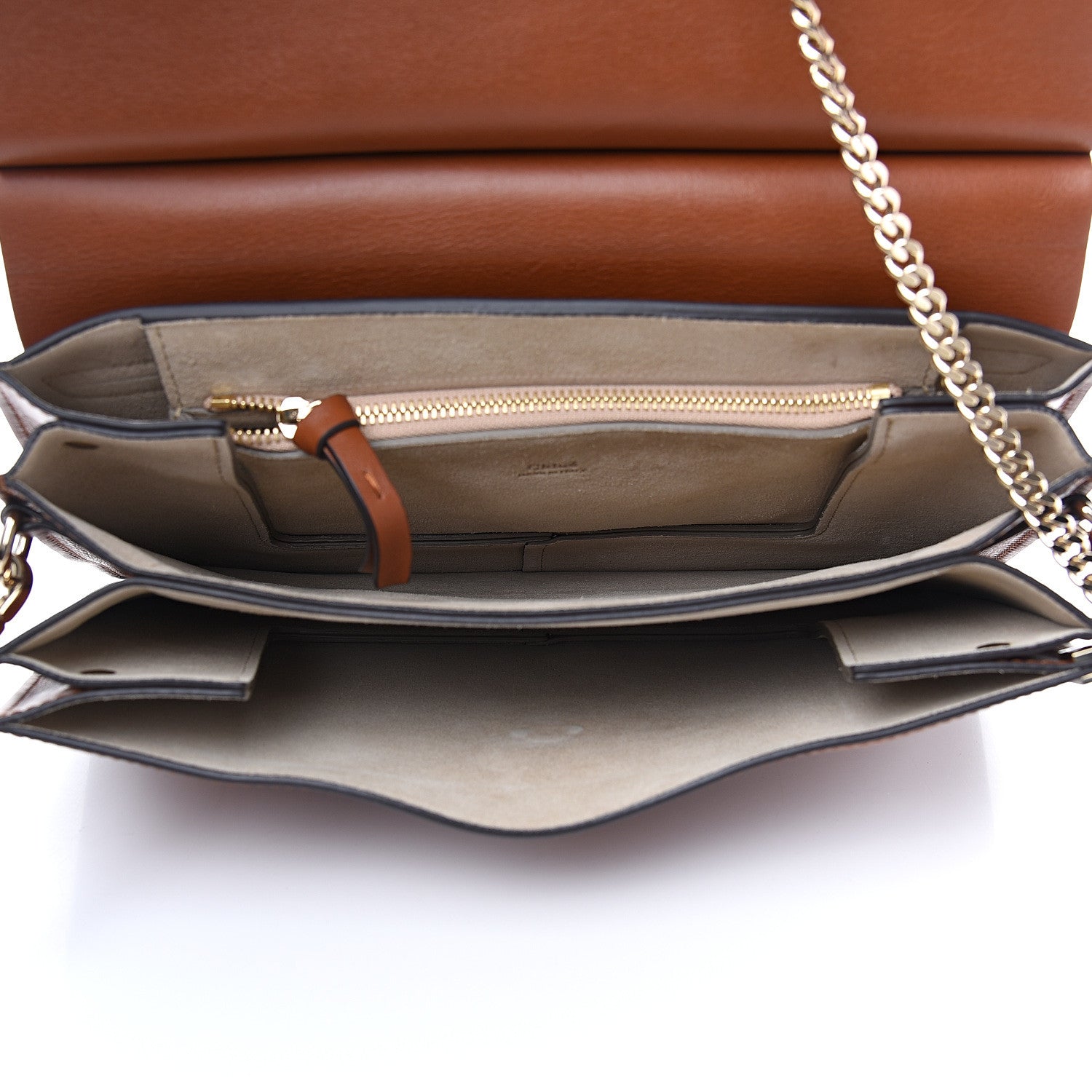 Chloe Suede Calfskin Medium Faye Shoulder Bag Tobacco 4 of 9