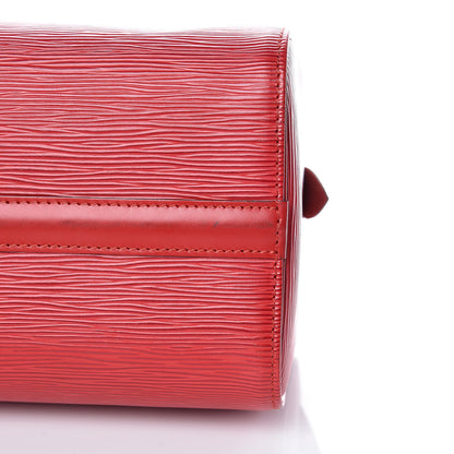 Louis Vuitton Epi Speedy 25 Castillan Red 10 of 15