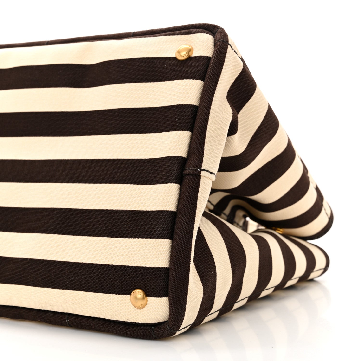 Prada Canapa Striped Logo Tote Tabacco 10 of 11