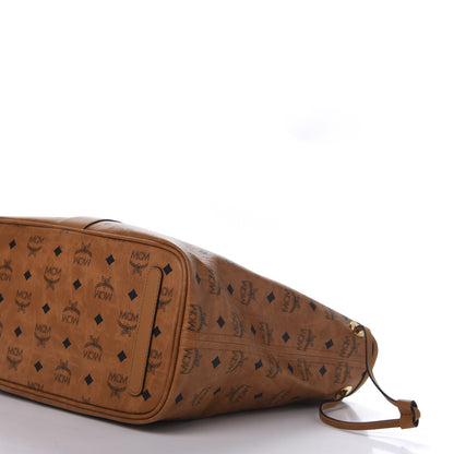MCM Visetos Medium Liz Reversible Shopper Tote Cognac 9 of 19