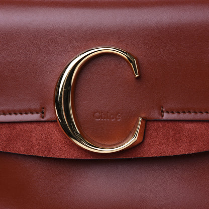 Chloe Calfskin Small C Double Carry Sepia Brown 9 of 9