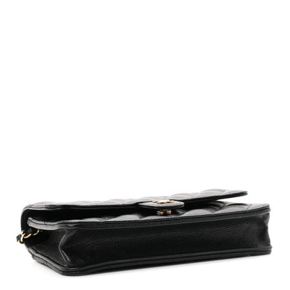 Chanel Caviar Quilted Flap Phone Holder With Chain Black 4 of 12