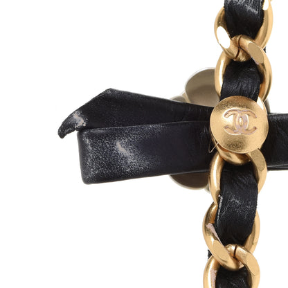 Chanel Pearl Lambskin CC Camellia Multi Strand Necklace Necklace Black Gold 6 of 7