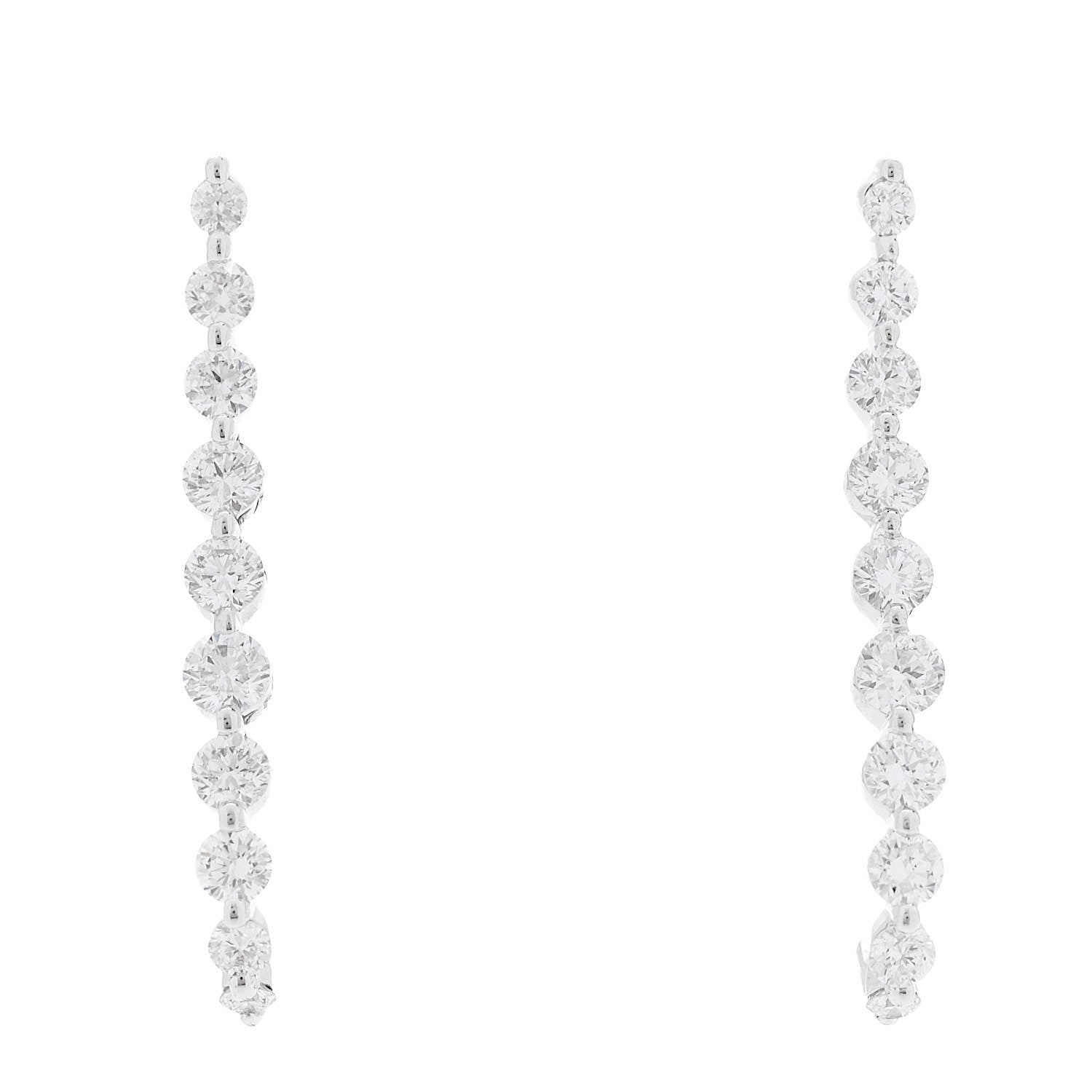 Anita Ko 18K White Gold Diamond Medium Cascade Earrings 1 of 4