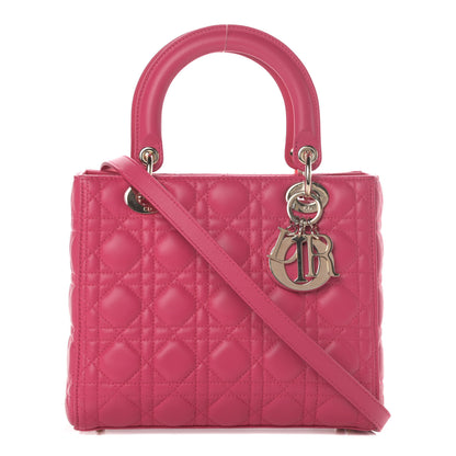Christian Dior Lambskin Cannage Medium Lady Dior Fuchsia 1 of 5