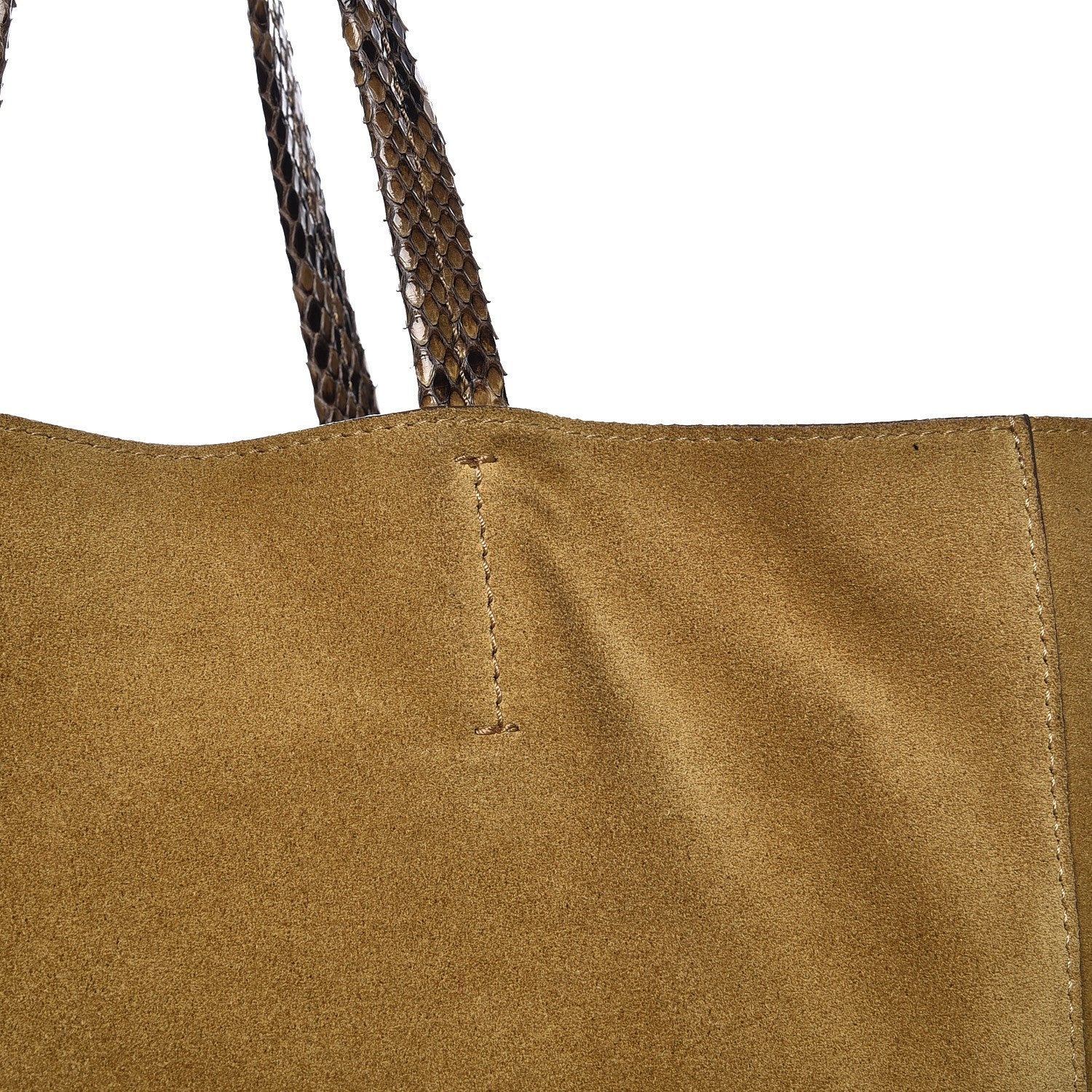 Celine Python Suede Vertical Bi-Cabas Khaki 10 of 11