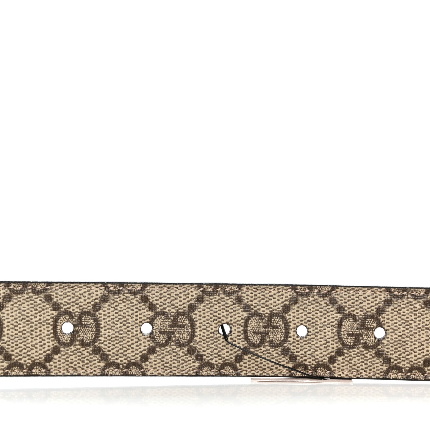 GG Supreme Monogram Plutone Calfskin Enamel Double G 30mm Belt 115 46 Beige Ebony New Cherry Red