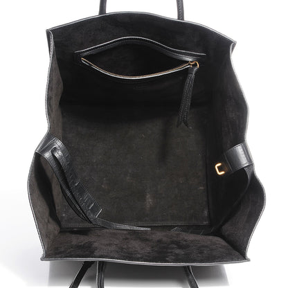 Celine Crocodile Embossed Medium Phantom Luggage Black 7 of 7