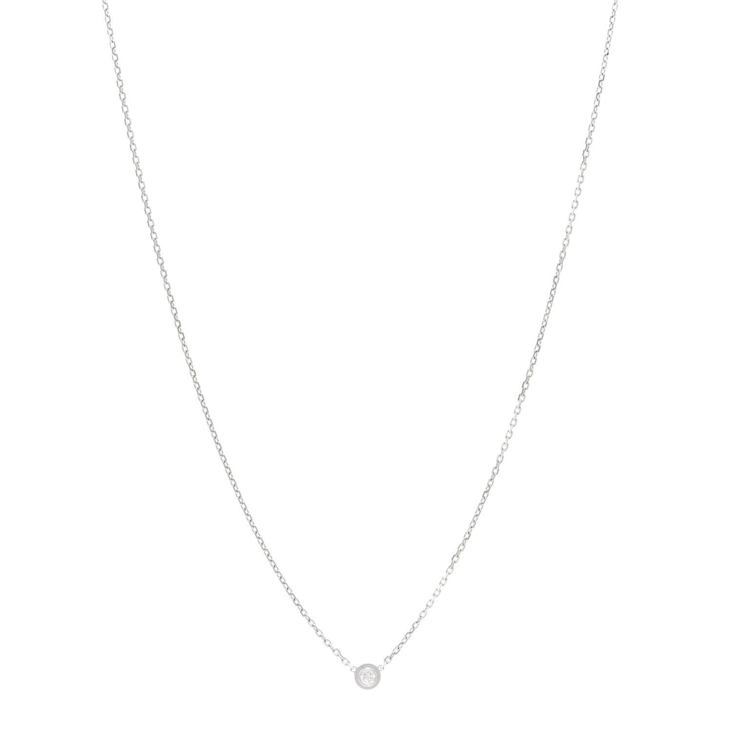 Cartier 18K White Gold Diamond XS D'Amour Pendant Necklace 1 of 4