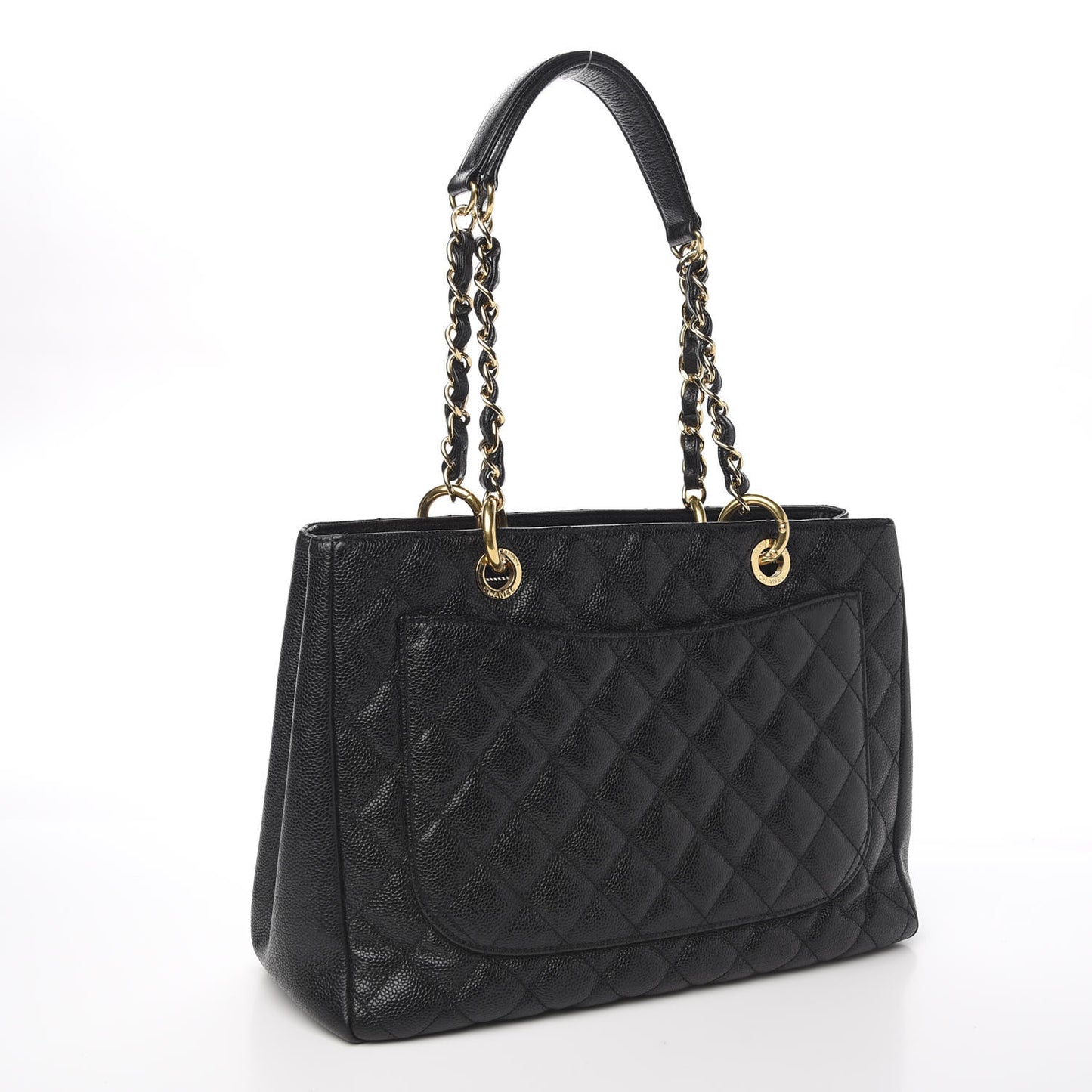 Caviar Quilted Grand Shopping Tote GST Black