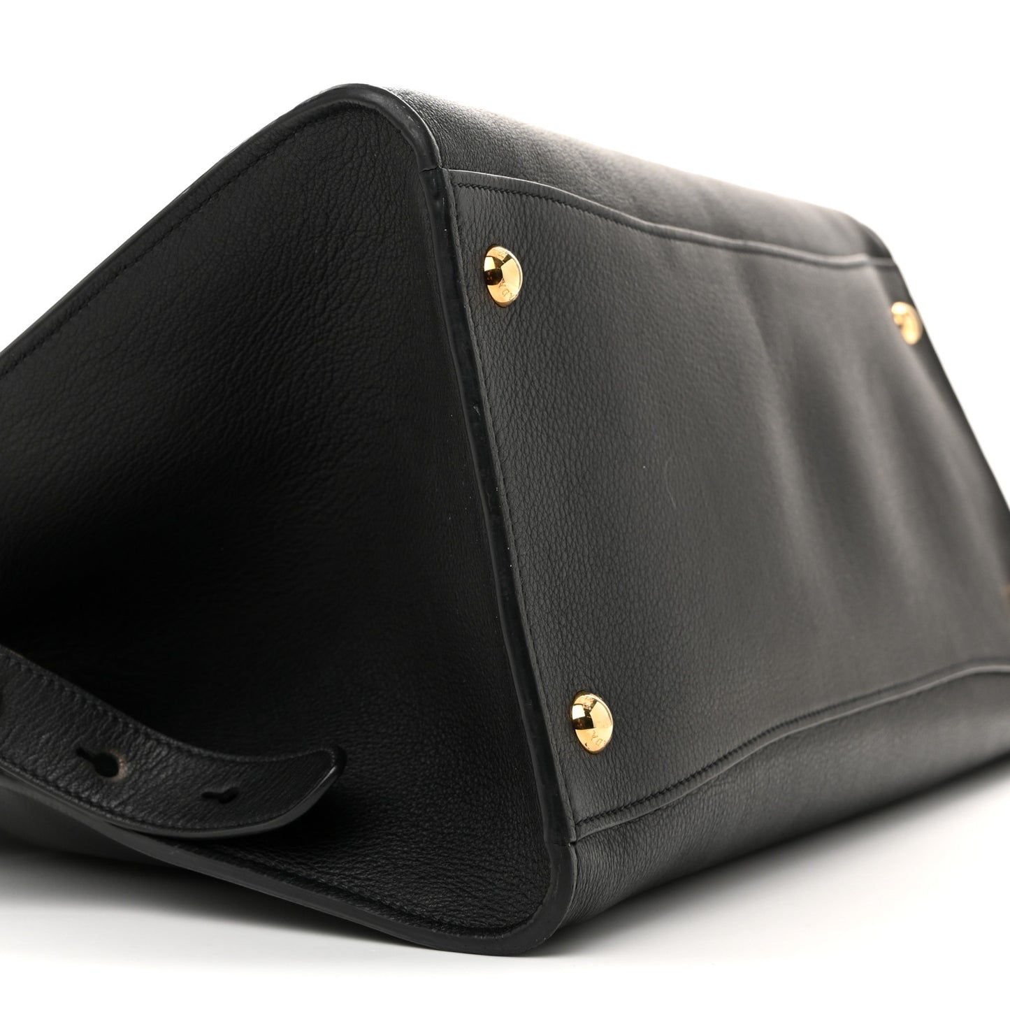 Soft Grain Calfskin Large Tote Bag Black