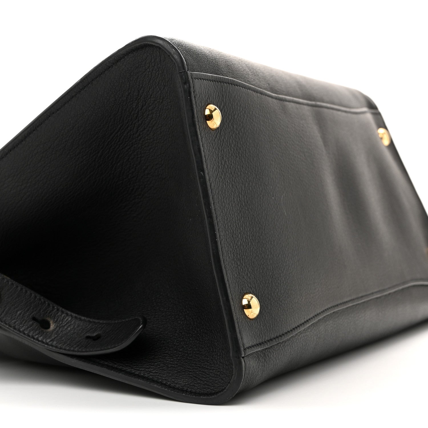 Prada Soft Grain Calfskin Large Tote Bag Black 8 of 12