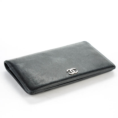 Chanel Caviar Sevruga Yen Wallet Black 4 of 9