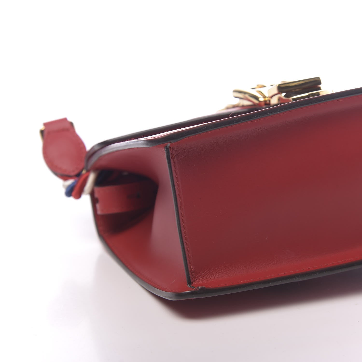 Gucci Calfskin Mini Sylvie Top Handle Bag Hibiscus Red 8 of 12
